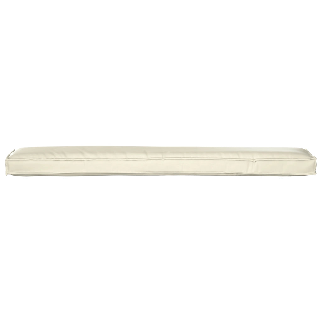 vitaXL Cuscino per Panchina Panna 200x40x8 cm Tessuto Oxford