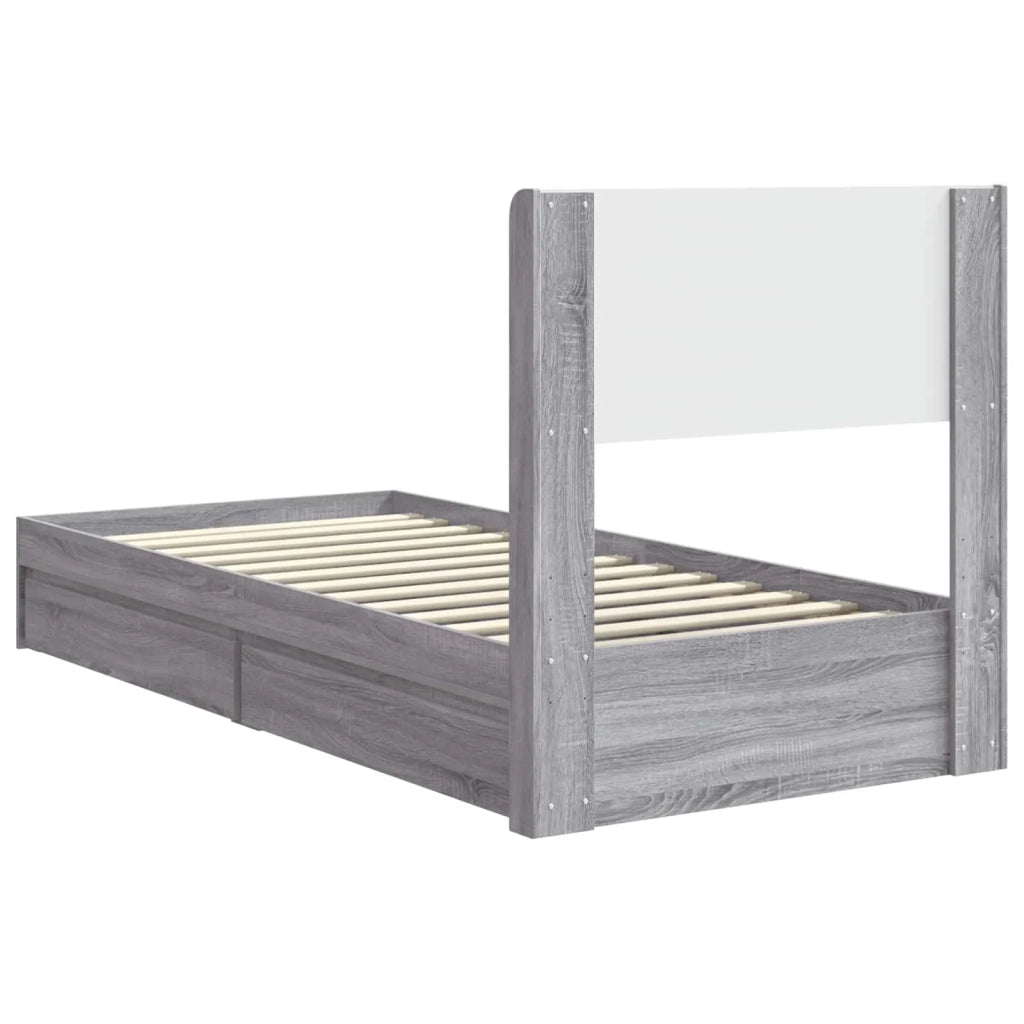 Struttura del letto con stoccaggio e testata Grigio Sonoma 3414430