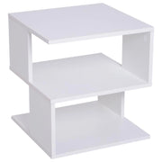 TAVOLINO SALOTTO DESIGN MODERNO 2 RIPIANI DESIGN MODERNO LEGNO BIANCO