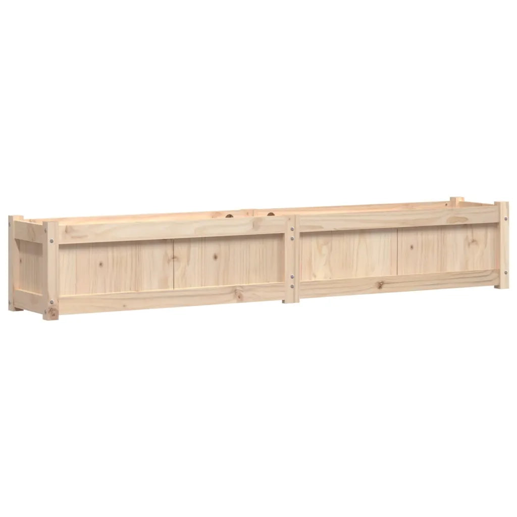 Fioriera da Giardino-Vaso da Esterno 180x31x31 cm in Legno Massello di Pino