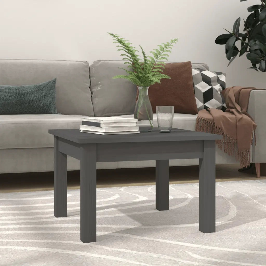 Tavolino da salotto | Tavolino da caff¨¨ | Tavolino da Soggiorno Grigio 45x45x30 cm Legno Massello di Pino