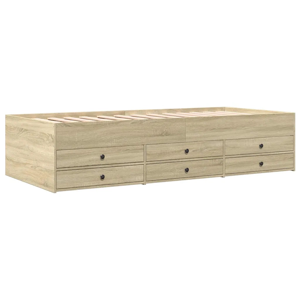 Divano Letto con Cassetti senza Materasso 100x200 cm 3280869