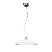 Sospensione Contemporanea Skirt Metallo Vetro Bianco 1 Luce E27 Ip20 D45