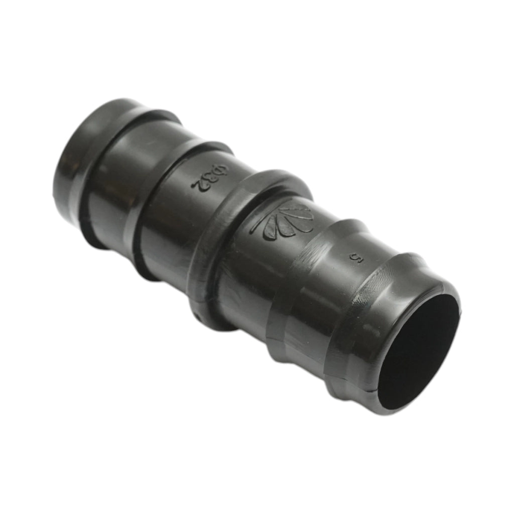Connettore diritto per tubo di irrigazione a goccia 32x32 mm per sistemi di irrigazione