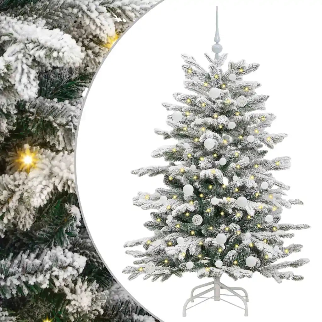 Albero di Natale | Decorazioni natalizie Artificiale con Rami Pieghevoli Bianco 150 cm