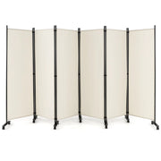 Paravento avvolgibile 334,5 x 30 x 172 cm protezione dalla vista facile da spostare design moderno poliestere beige 20_0013045