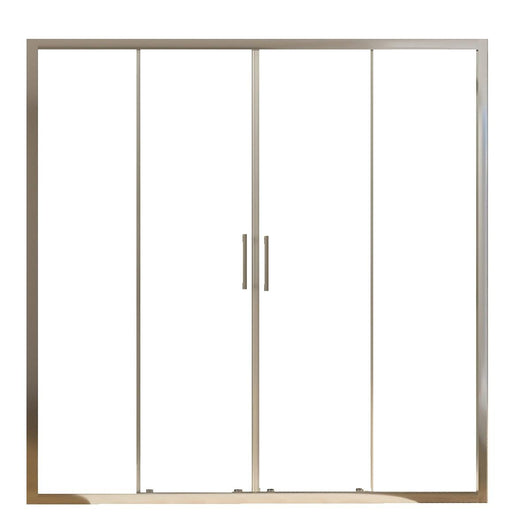 Porta Parete Doccia 160 cm 2 Ante Scorrevoli in Cristallo Trasparente 6mm H190 Bonussi Giuly