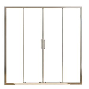 Porta Parete Doccia 140 cm 2 Ante Scorrevoli in Cristallo Trasparente 6mm H195 Bonussi Giuly