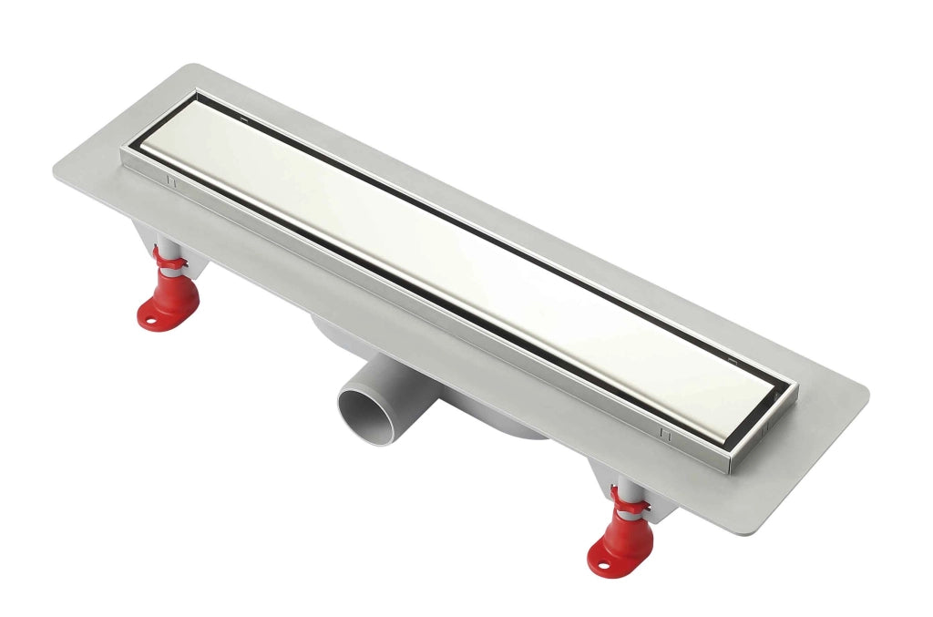 Canalina Doccia con Sifone GRAVITAZIONALE e profilo INOX - 50 cm