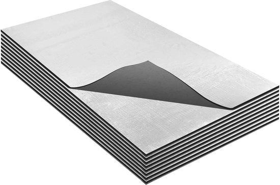 Matte di isolamento acustico 10mm - Autoadesivo - Vetrocarbonio - Imbottito all'acqua - Resistente al fuoco - 50x30cm - Materiale di isolamento acustico