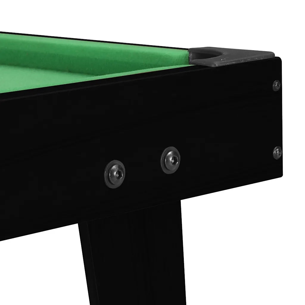 Mini Tavolo da Biliardo 3 Piedi 92x52x19 cm Nero e Verde 92500