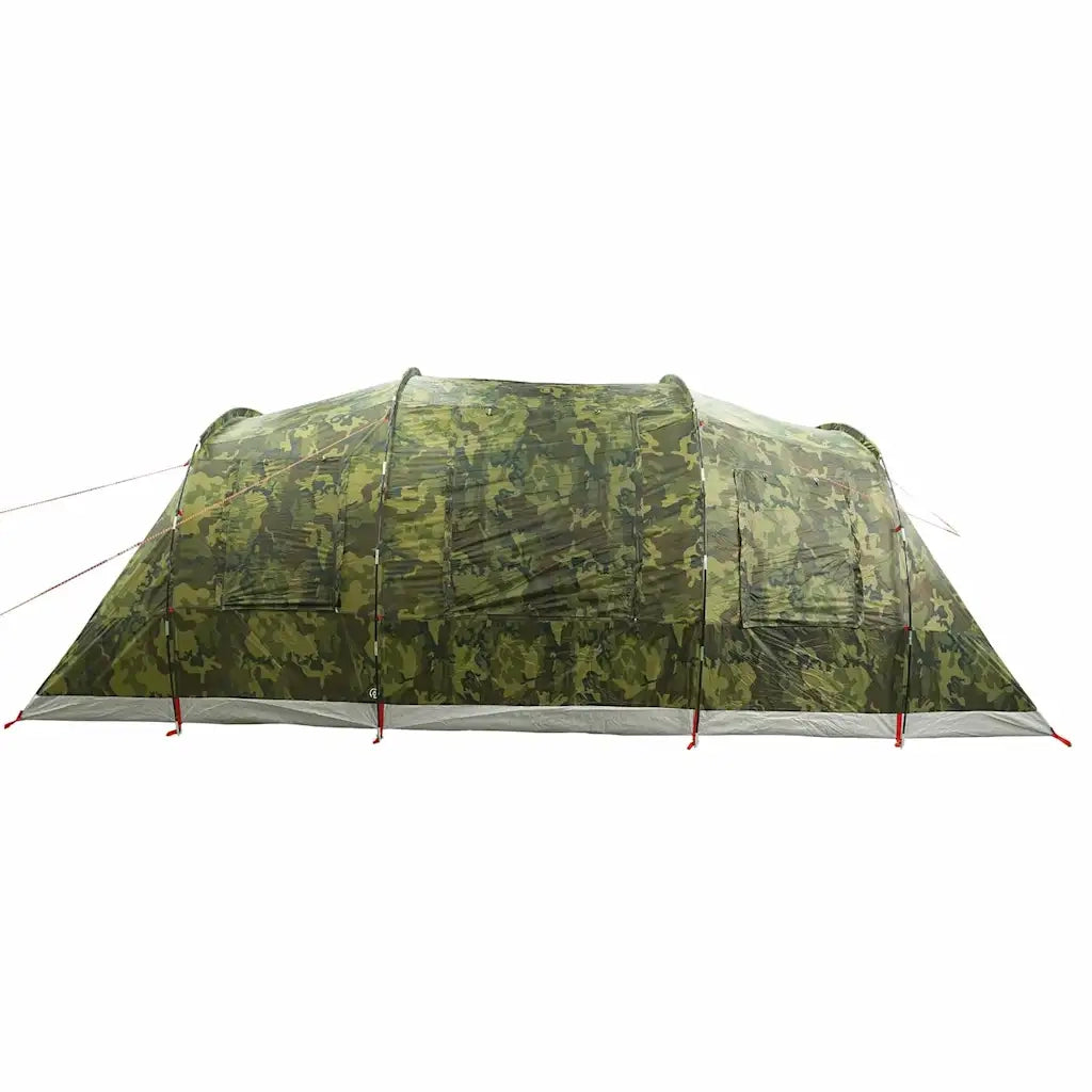 Tenda Familiare a Tunnel per 6 Persone Mimetica Impermeabile
