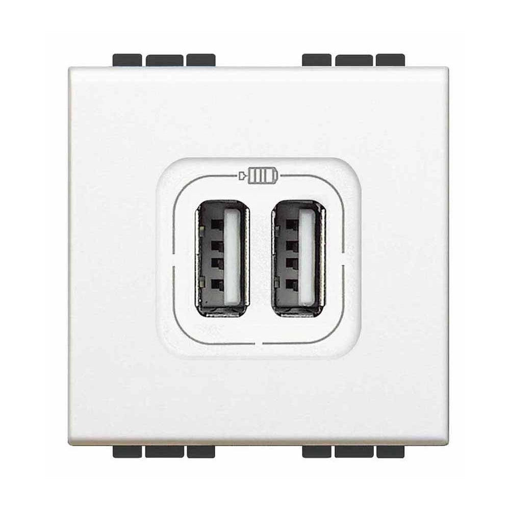 Trade Shop - Serie Living International Compatibile Apparecchi Di Comando Moduli Prese Interr -     Presa 2 Usb