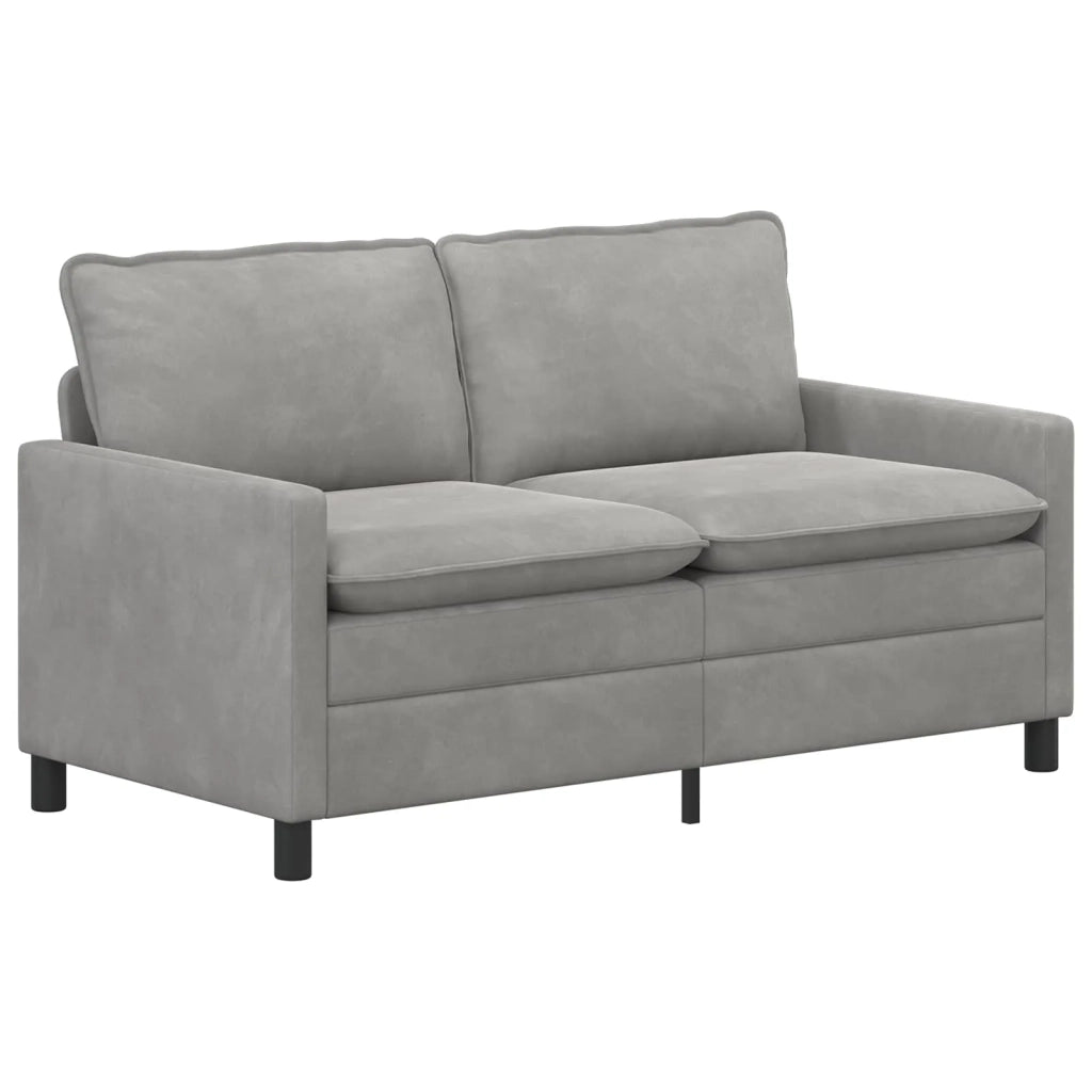 Set di divani 2 pcs Grigio Chiaro Velluto