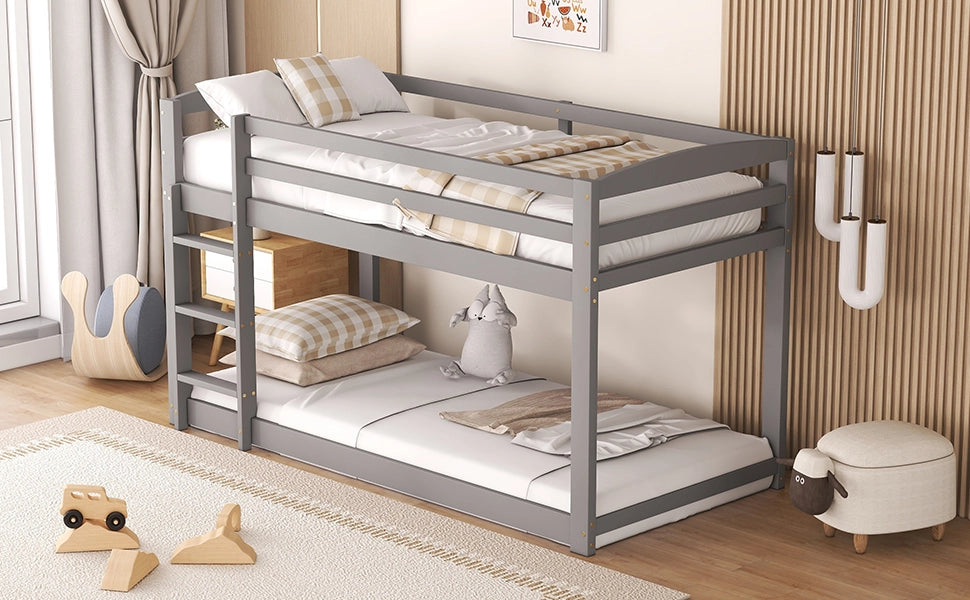 Letto a castello funzionale in pino 90x200 cm