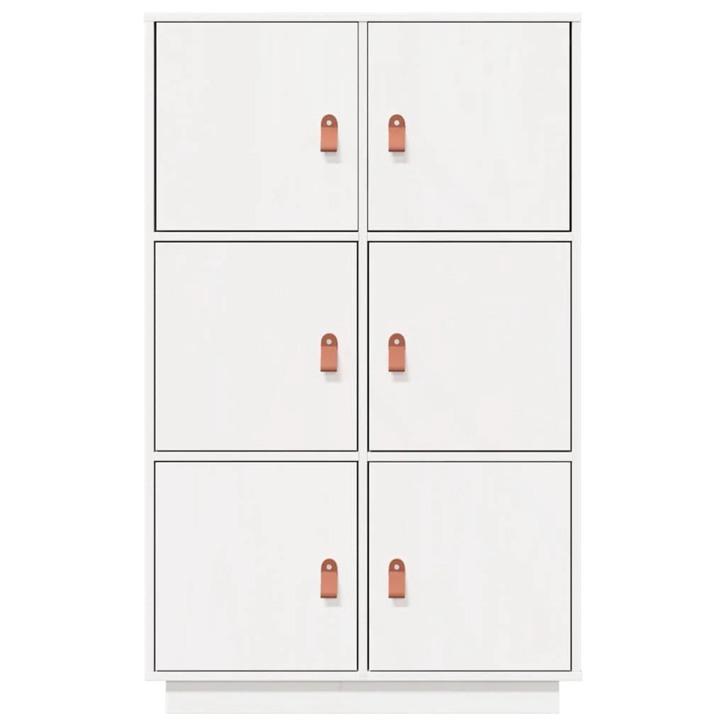 Buffet credenza cassettiera armadio mobile contenitore organizer cucina soggiorno salotto alto 67 x 40 x 108,5 cm legno massello di pino bianco 02_0032479
