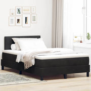 Letto a molle con materasso Nero 120 x 190 cm Velluto 3339094