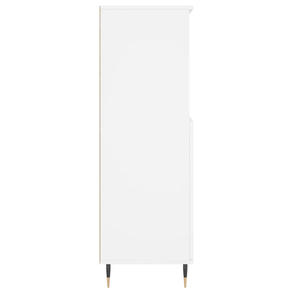 Buffet credenza cassettiera mobiletto mobile contenitore organizer cucina soggiorno salotto alto 60 x 36 x 110 cm legno ingegnerizzato bianco 02_0032471