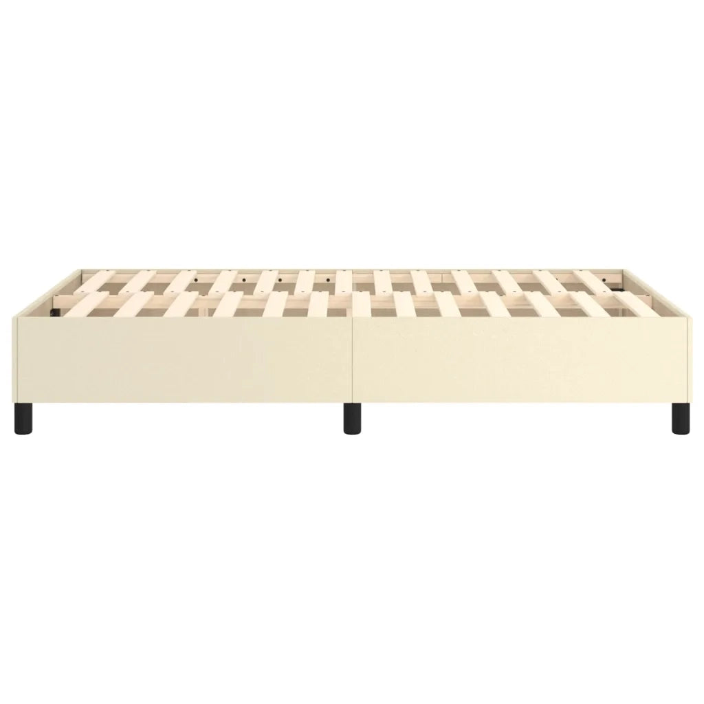Struttura Letto a Rete a Molle-Giroletto Crema 120x200 cm in Similpelle 678816
