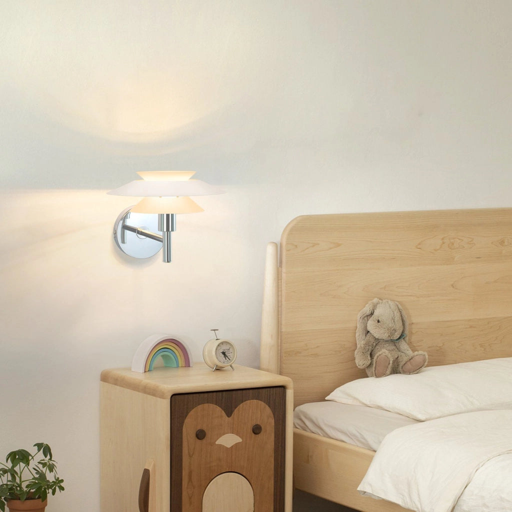 ZMH Applique da parete per camera da letto in metallo bianco Design moderno per corridoio 25W senza lampadina