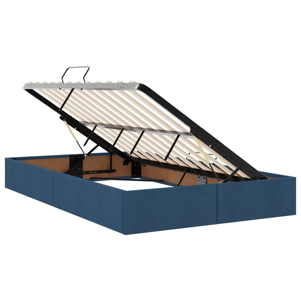 Letto con contenitore LED e materasso Blu 120 x 190 cm Tessuto 3459053