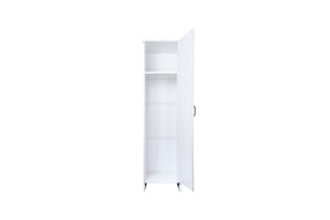 Mobile a Colonna Lavanderia da Esterno 46,5x49x182 cm in PVC Bianco