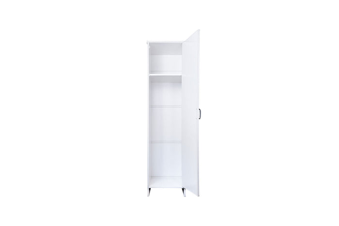 Mobile a Colonna Lavanderia da Esterno 46,5x49x182 cm in PVC Bianco