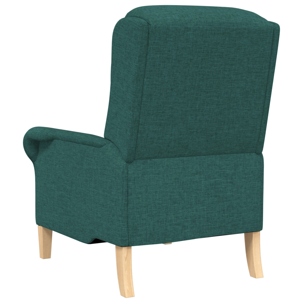 Poltrona Moderna Verde Scuro Tessuto, Legno Standard Ergonomica