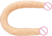 Dildo a doppia testa 55CM extra lungo extra spesso imitazione per donna con anello anale per adulti, 1 pezzo