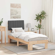 Letto con Testiera Rivestita Grigio scuro 80 x 200 cm 877520