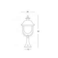 Paletto Da Cancello Contemporaneo Rustica Alluminio E Metallo Ruggine 1 Luce E27