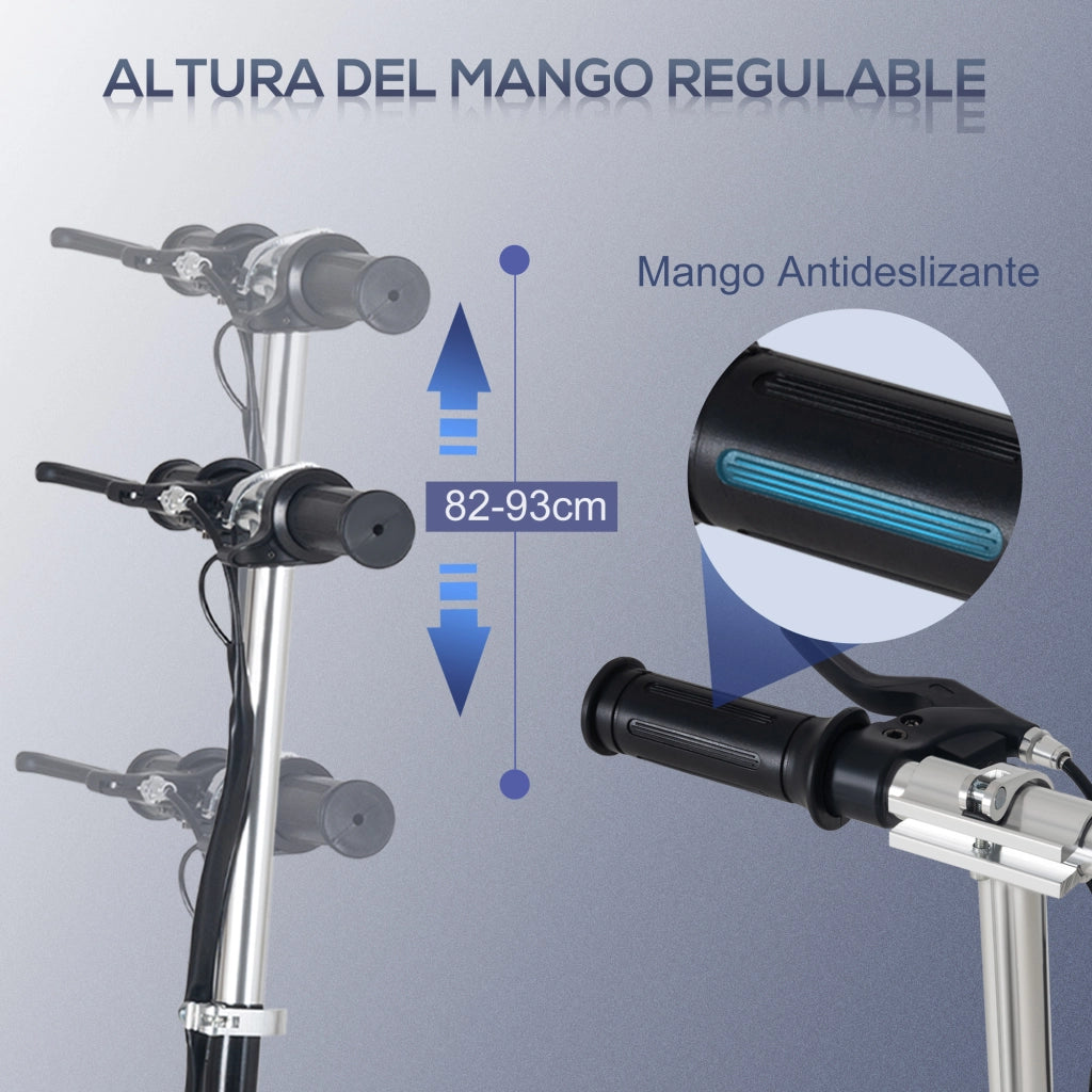 Monopattino Elettrico Pieghevole ¨C Xylo ¨C Bambini 7-14 Anni, 12 km/h, Freno a Mano, Altezza Regolabile, Nero