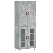 Credenza | Madia | Buffet da pranzo | Armadio da pranzo Grigio Cemento 69,5x34x180 cm in Legno Multistrato