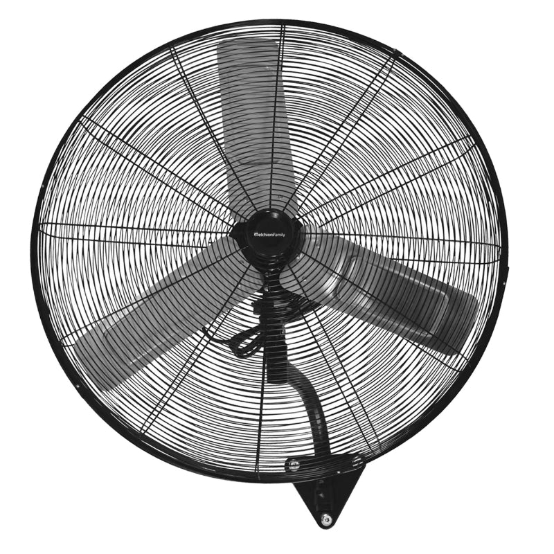 Ventilatore Industriale da Parete Melchioni Family MF 2660IND Ø 60 cm 180W Nero con Oscillazione 85° e 3 Velocità