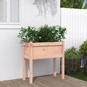 Fioriera Giardino con Gambe-Vaso da Esterno-Contenitore per Piante 70x31x70 cm Legno Massello Douglas