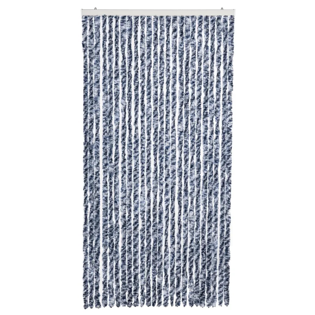 Zanzariera Blu Bianco e Argento 100x220 cm Ciniglia CFW6509523