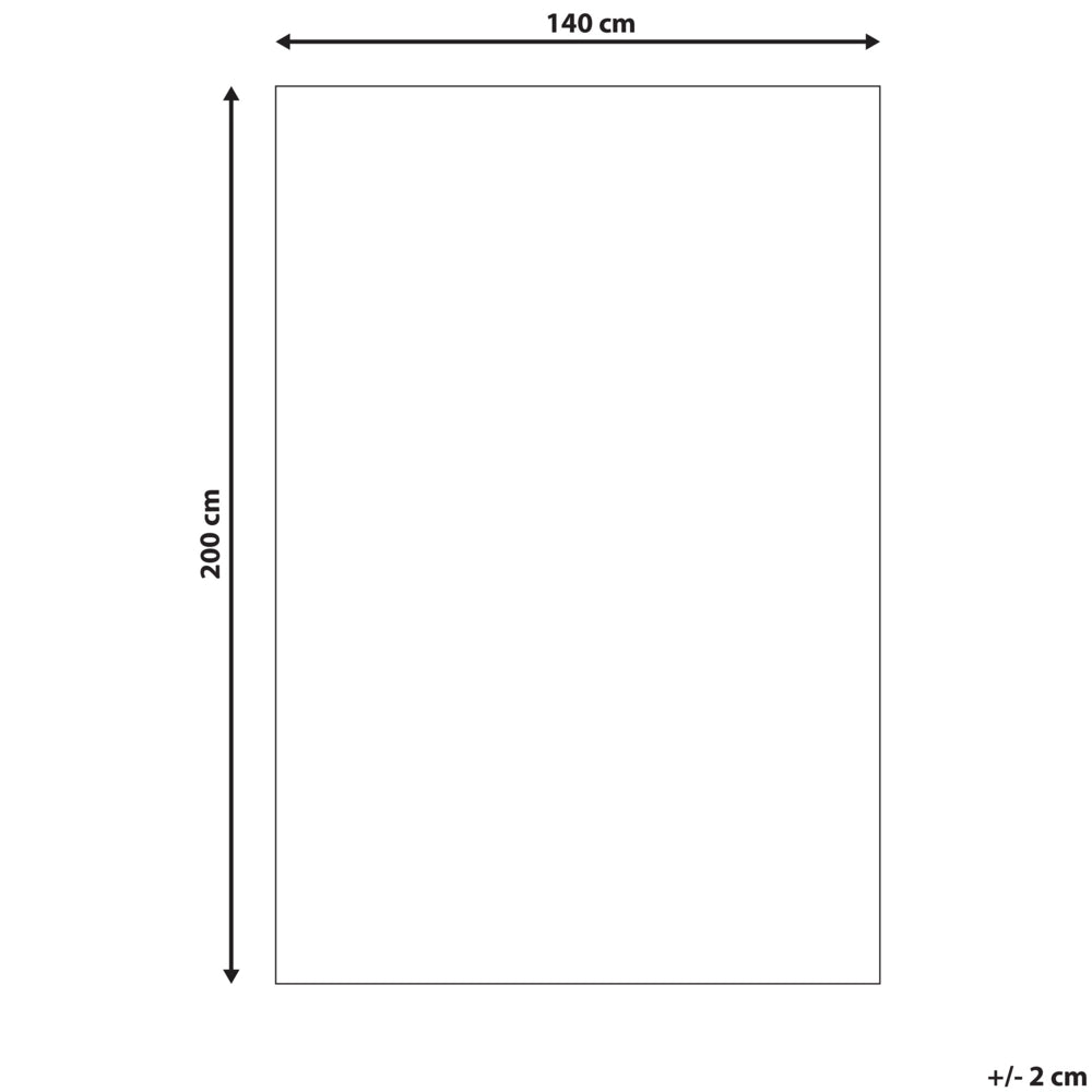 Tappeto multicolore lana 140 x 200 cm spessa pelo lungo motivo orientale