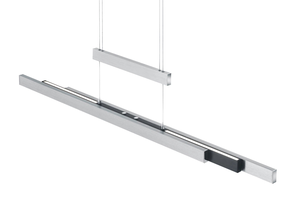 Lampada a Sospensione da Interno a LED in Metallo Alluminio Spazzolato