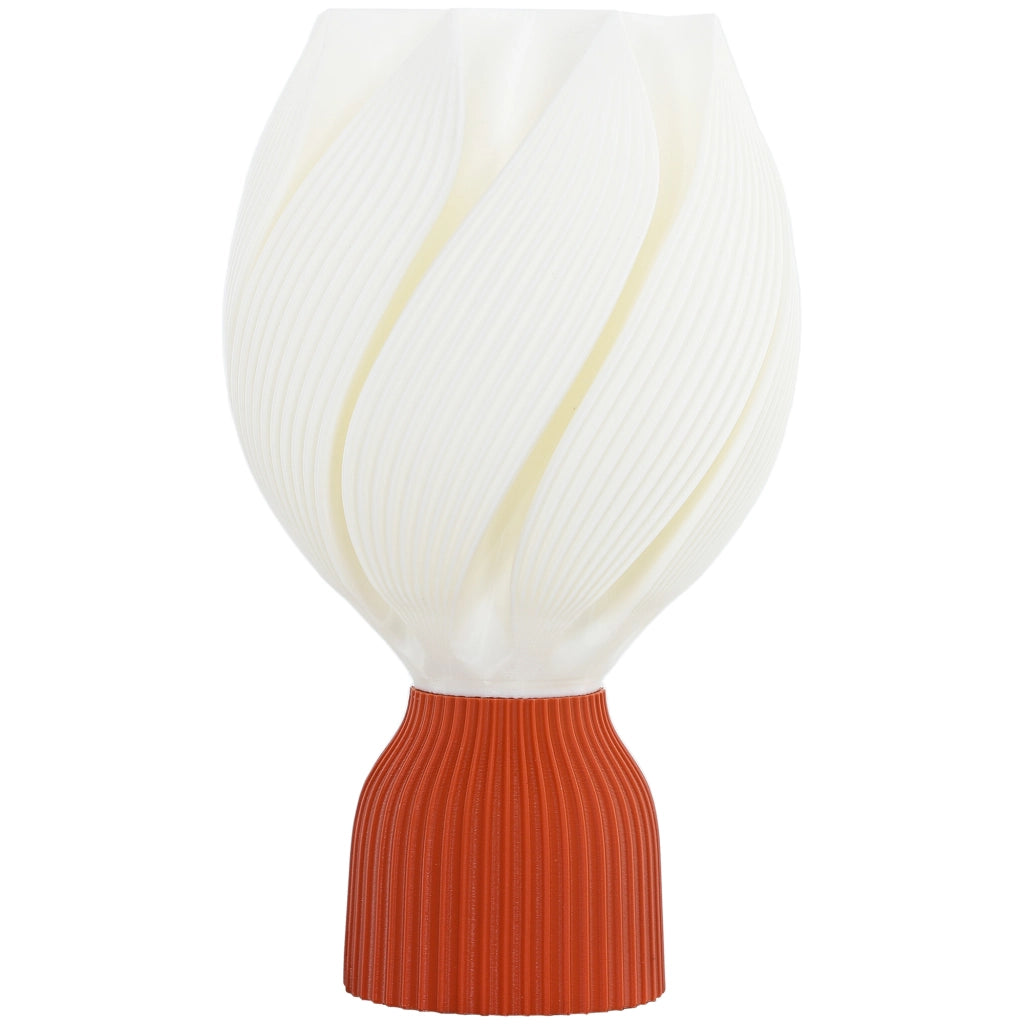 Tavolino LED 3D con design petali ¨C zephmum ¨C bianco e terracotta ?16,5x28 cm