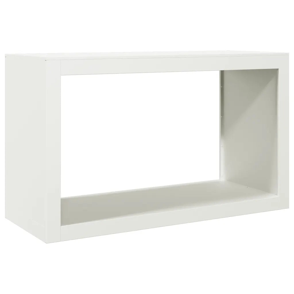 Rastrelliera per Legna da Ardere-Portalegna Bianca 100x40x60 cm in Acciaio