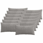 Federa 12 pcs ALMELO Grigio Chiaro 40 x 80 cm corduroy 914607