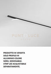 TRUCK PROFILO IN ALLUMINIO 1MT IP65 NERO SEZIONABILE