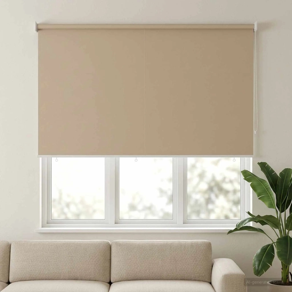 Voletta a rullo con protezione UV Beige 180 x 140 cm Poliestere