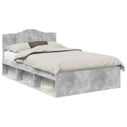 Letto matrimoniale | Letto per adulti | Struttura del letto Calcestruzzo 120 x 200 cm Pino massello