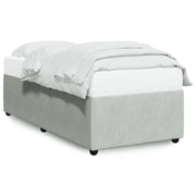 Letto singolo | Letto per adulti | Giroletto senza Materasso Grigio Chiaro 80x200 cm Velluto