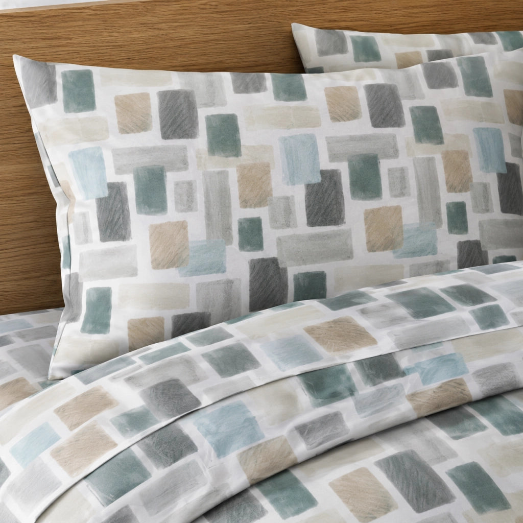 Rovanone, set Completo Letto Matrimoniale in Cotone, blu