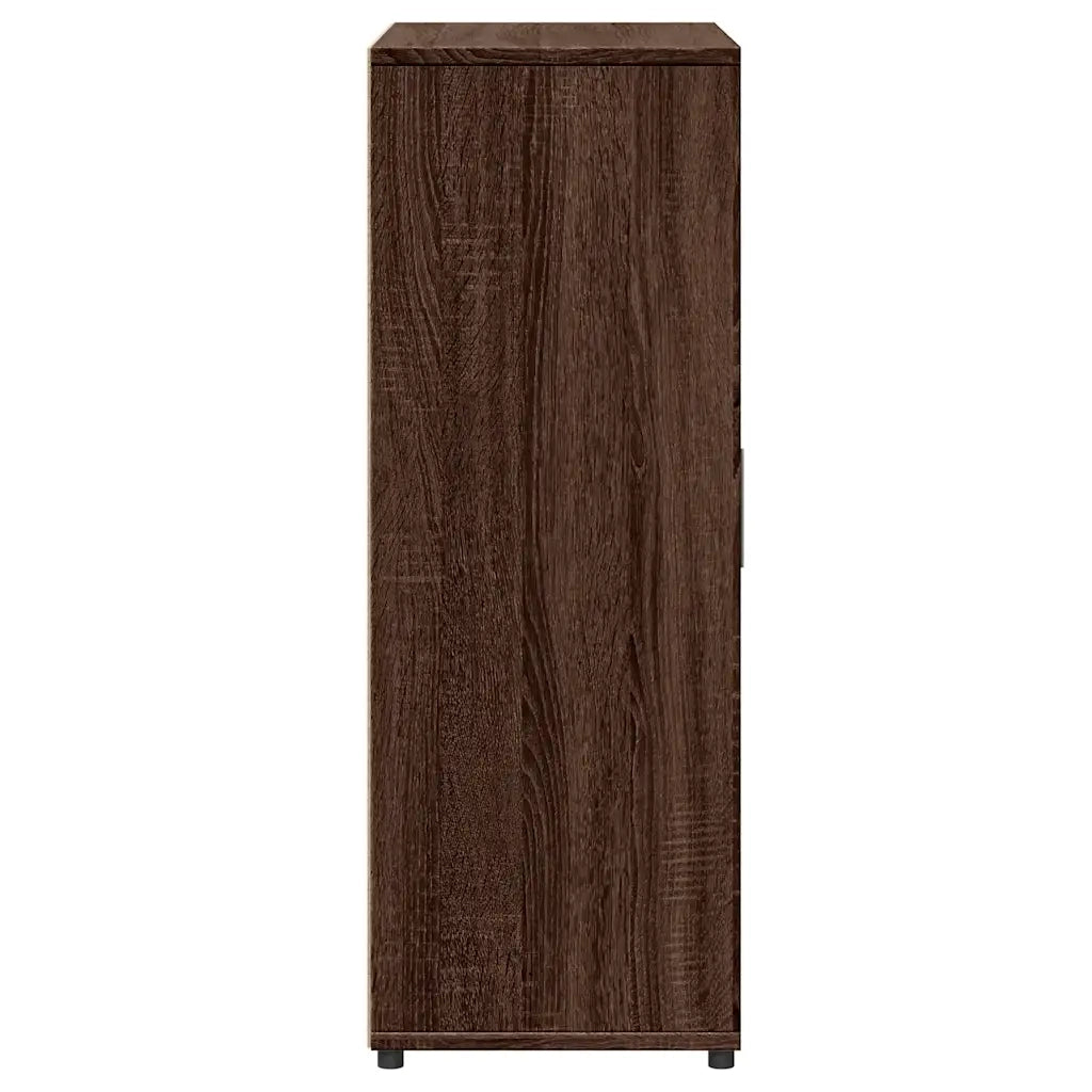 Credenze 2 pz Rovere Marrone 60x31x84 cm in Legno Multistrato