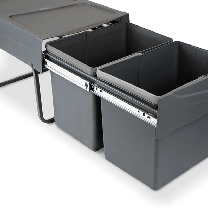 Kit di contenitori per la raccolta differenziata per cassetti da cucina Recycle Altezza Recycle 266 mm, 1x15 lt, 2x7 l..