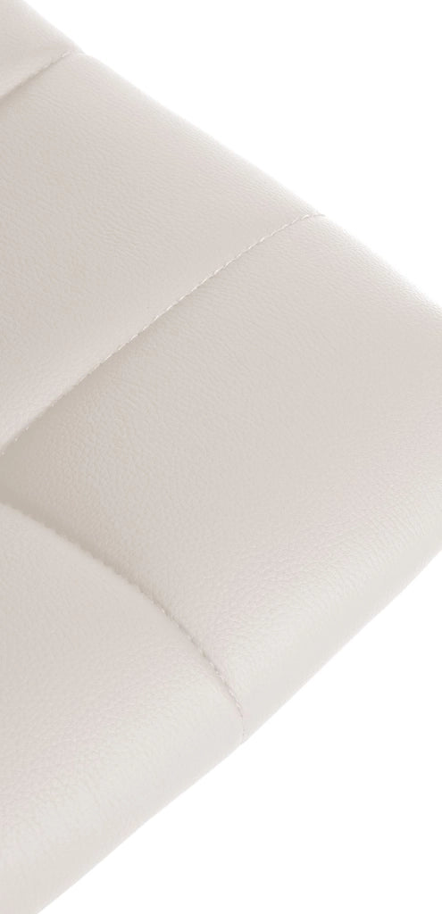 Sgabello Jerry in similpelle bianco,nero
