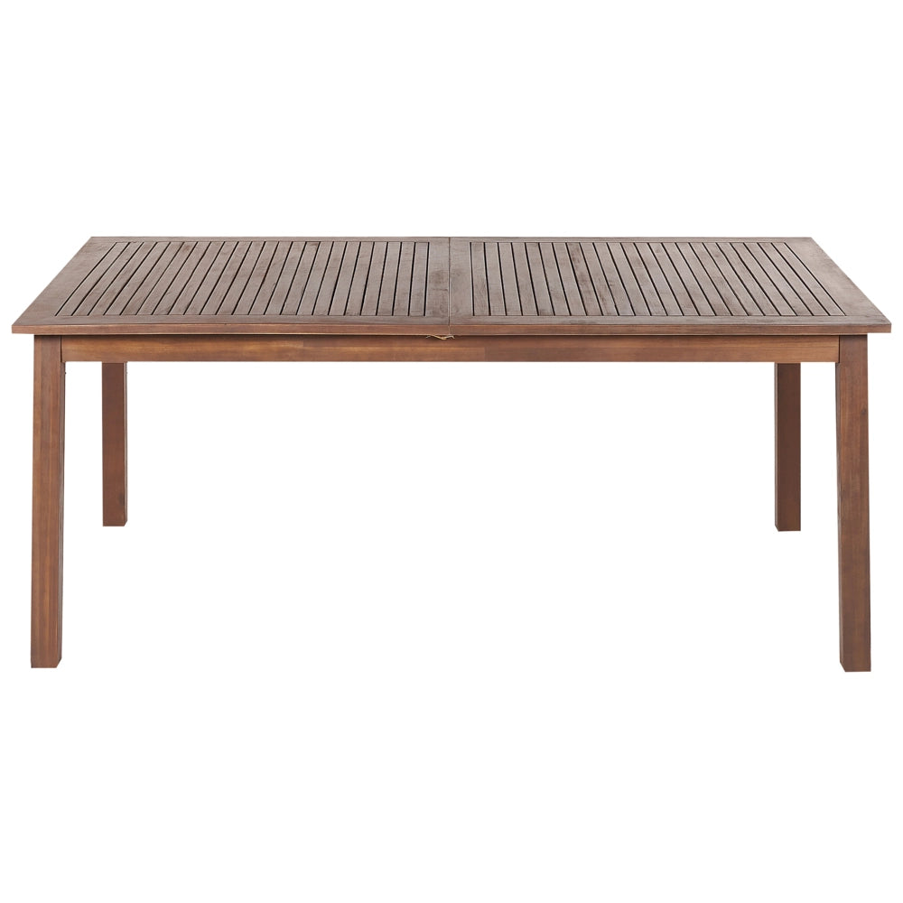 Tavolo da pranzo da giardino in marrone scuro di acacia 180 - 240 x 100 cm allungabile 8 posti rettangolare